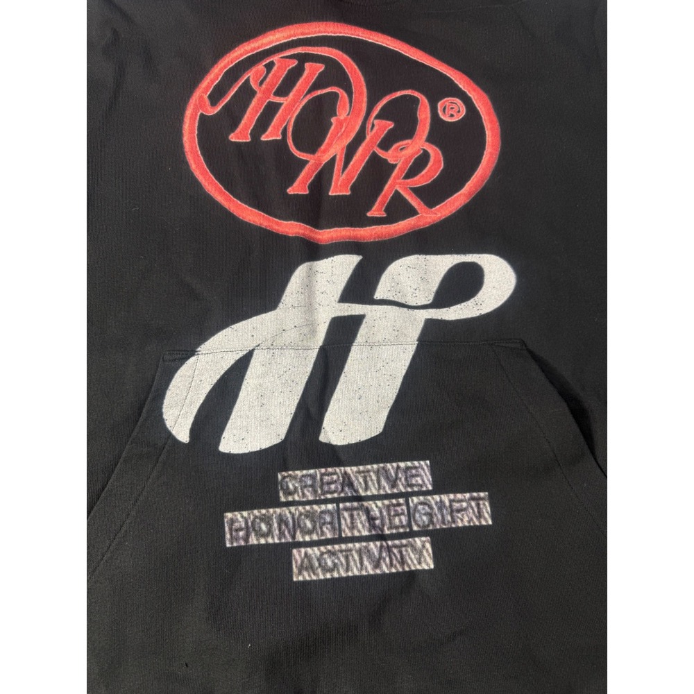 Honor The Gift Pop Art Hoodie Black Graphic Sweatshirt HTG250352 Mens Large